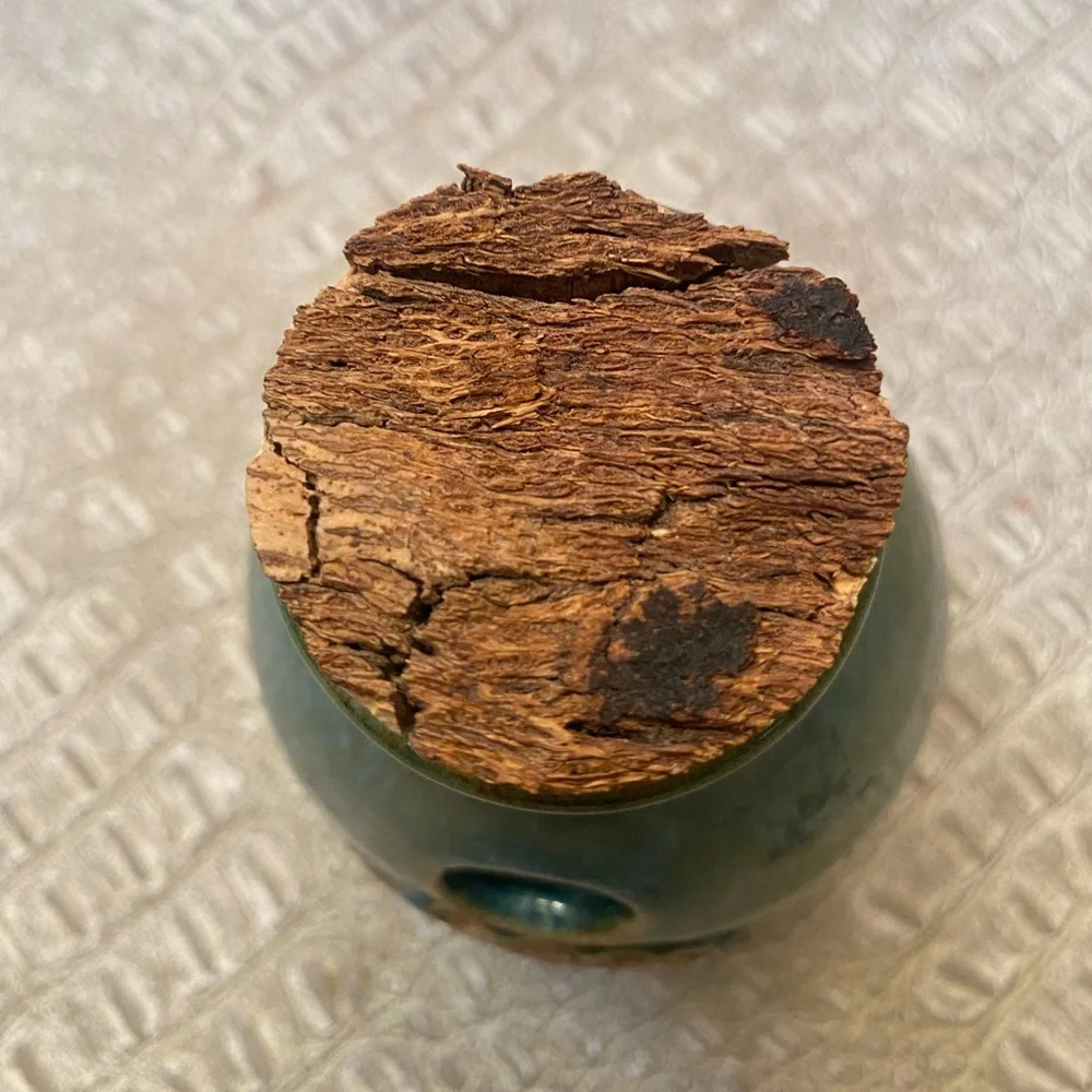 Kitty treat container. Handmade pottery.